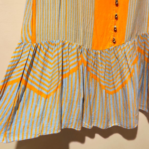 ❤️ FARM RIO COLD SHOULDER DROP WAIST MINI DRESS / TUNIC TOP, SMALL - Picture 4 of 8